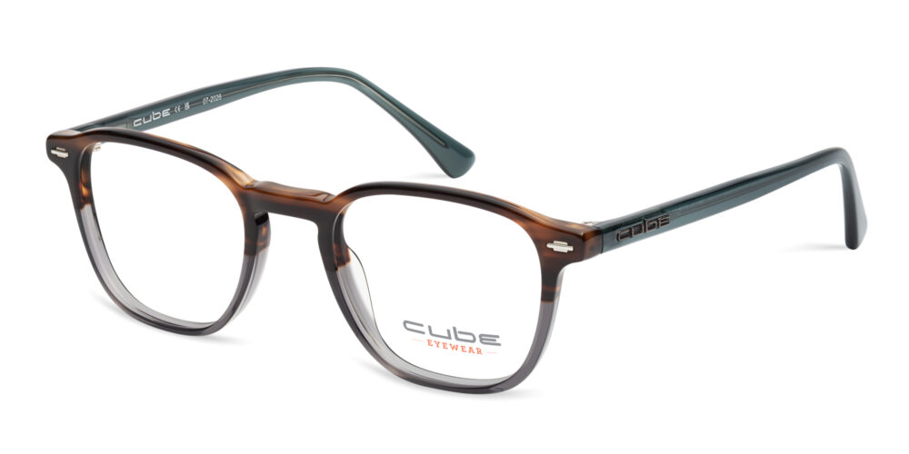 6153 – Cube Eyewear – Unisex Demi / Crystal Grey